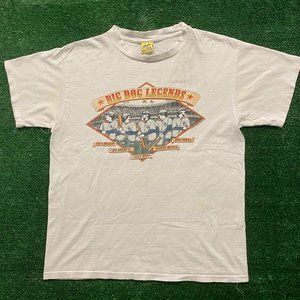 Big Dogs Baseball Vintage 90s Sports Humor Parody T-Shirt